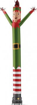 Bailarines de aire de 20 pies de altura con temática navideña Wacky Wacking Tube, Tubo Inflable, Accesorio (sin soplador)