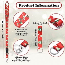 20 Stück Weihnachten Lanyards für ID Badges Schlüsselanhänger Armband Riemen saisonale Urlaub Lanyards ID Badge Halter für Kinder Lehrer Krankenschwestern Ärzte