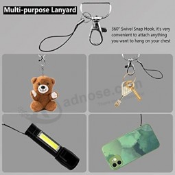 Geiomoo Correa para el cuello con cordón de identificación Estuche para tarjetas (Feliz Navidad blanco)