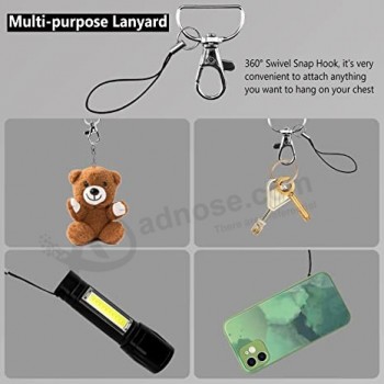 Geiomoo Lanyard Nekriem met ID-badgehouder Kaarthouder (Merry Christmas White)