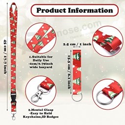 20 Stück Weihnachten Lanyards für ID Badges Schlüsselanhänger Armband Riemen saisonale Urlaub Lanyards ID Badge Halter für Kinder Lehrer Krankenschwestern Ärzte