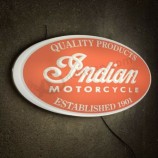 INDIASE MOTORFIETS LOGO LED LICHTBAK TEKEN BENZINE GARAGE AUTO RECLAME SCOUT