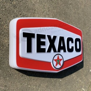 TEXACO LED ILLUMINATED LIGHT BOX WALL SIGN GARAGE OIL GAS STATION AUTOMOBILIA