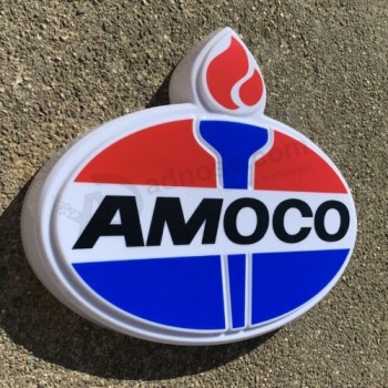 シェブロンガソリンLEDライトボックスガレージ軽油広告壁看板AUTOMOBILIA