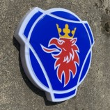 SCANIA ГРУЗОВИК ЛОГОТИП СВЕТОДИОДНЫЙ СВЕТОВОЙ КОРОБ РЕКЛАМНАЯ ВЫВЕСКА ГАРАЖ БЕНЗИН АВТОМОБИЛЬНОЕ МАСЛО