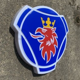 Scania LKW Logo LED Licht BOX Werbeschild Garage Benzin Automobilia ÖL