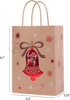 Confezione da 24 sacchetti regalo di Natale piccoli con manico