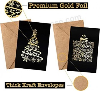 48 einzigartige Weihnachtskarten sortiert - Weihnachtsgrußkarte in 48 einzigartigen Designs - verschiedene Weihnachtsgrußkarten - Familie Weihnachtskarten
