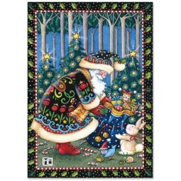 Mary's Woodland Christmas Cards by Mary Engelbreit - Set of 18, 5" x 7" Holiday Greeting Cards