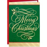Cartes de Noël en boîte Hallmark, vert et or (40 cartes avec enveloppes)