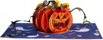 Paper Love Halloween Kürbis 3D Pop Up Karte, Für Erwachsene und Kinder - 5