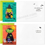Hallmark Ассорти открыток на Хэллоуин для детей, светящиеся в темноте (16 открыток с конвертами)