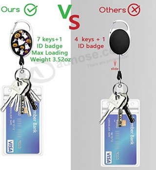 Halloween pompoen Ghost Lanyards voor Id Badges, intrekbare ID Badge houder met afneembaar koord