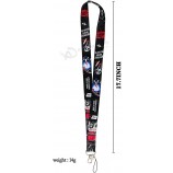 Llavero de cordón de grito de Halloween de terror, cordón de insignias de identificación de anime, cordón de llave para titular de tarjeta de identificación, funda de teléfono celu