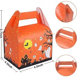 24 stücke halloween geschenk süßigkeiten boxen, papier geschenktüten halloween leckerli boxen kekse goodie bags für kinder halloween thema geburtstag party zubehör