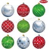 500 stuks kerst ornament stickers bal stickers vakantie decoratie voor Candy Bag Party gunsten leveringen