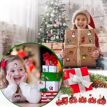 1200 Pcs Thème de Noël Autocollant pour les enfants Arbre de Noël Flocon de neige Autocollants Pain d’épice Père Noël Autocollants de vacances pour les enseignants