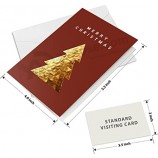 Easykart - 18 Christmas Greeting Card Assortment With Envelopes , Gold Foil With 3D Embossing Effect Design