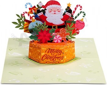 Pop Up Christmas Card , Merry Christmas, Holiday, Xmas Gift, 5" x 7" Cover - Includes Envelope and Note Tag
