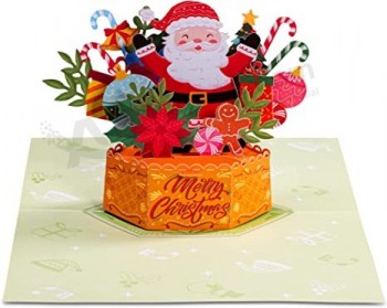 Tarjeta de Navidad Emergente, Feliz Navidad, Vacaciones, Regalo de Navidad, Cubierta de 5