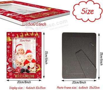 Merry Christmas Ceramic Photo Frame Winter Decorations Holiday Gifts can be Placed Vertically Picture Frames Size 4x6