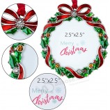 Adornos para el árbol de Navidad de Laraine - Colgante decorativo colgante de regalo de recuerdo navideño 2022 con inserto de marco de fotos de 2,5
