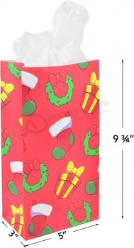 72 Packungen Geschenktüten für die Weihnachtsfeiertage; 12 verschiedene Weihnachtsdesigns Goodie-Bags für Klassenzimmer, Partygeschenke, kleine Geschenktüten