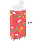 Paquete de 72 bolsas de regalos para las fiestas de Navidad; 12 diseños navideños variados de bolsas de regalos para aulas, recuerdos de fiesta, pequeñas bolsas de regalo