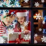 135 Pz Finestra di Natale Aderisce Fiocchi di Neve Decalcomanie Finestra Statica Adesivi Per Finestre Per Decorazioni Natalizie Finestra