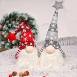 Gnomo di Natale illuminato, peluche fatto a mano scandinavo svedese Tomte, luce elfo giocattolo regalo di festa, a batteria inverno da tavolo Natale