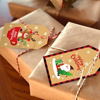 PintreeLand 50 Pack Рождественские подарочные бирки с веревкой, Рождественский Санта в/из Подарочные бирки для самод