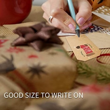 Autocollants d’étiquettes cadeaux autocollants - Étiquettes cadeaux de Noël - Autocollants décoratifs pour cadeaux et colis de vacances - Facile à écrire et à peler