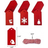 200 piezas de etiquetas de regalo de Navidad, etiquetas de Navidad para regalos, copo de nieve formas de sombrero de alce árboles de Navidad Paquete de etiquetas de Navidad