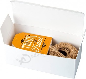 Tag di Halloween con String - 100PCS 2x3 pollici Spider & Webs con Trick or Treat Lettering design Tag di carta con spago di iuta naturale da 100 piedi