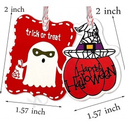 halloween dankeschön-anhänger trick or treat süssigkeiten hängende karten glücklich halloween party dekorationen zubehör papier etikett für geburtstag baby