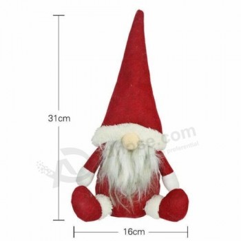 2ピースクリスマス顔のないノームサンタぬいぐるみクリスマスオーナメントおもちゃのテーブルの装飾US
