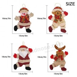 4 Stile Ornamento Natalizio Appeso Babbo Natale Pupazzo di Neve Bambola Decoro Albero di Natale n.1