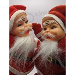 Vintage 1960s Flocado Bailando Santa Claus Papá Noel Pareja de Decoración
