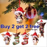Gremlins Gizmo Fairy Light Papá Noel Colgante Figurita de Navidad Ornamento Decoración