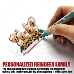 Personalizzato Famiglia Albero di Natale Appeso Decorazione Regalo Renna Ornamenti UK