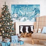 Winter Kabouters Vlag 3 x 5 ft Laat Het Sneeuwen Kerstvlag met Ogen Grote Dubbelzijdige Kerst Banner Vlaggen voor Kerstmis Nieuwjaar Vakantie Feest Tuin