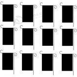 FLAGLINK Solid Black Blank Tuinvlaggen 12x18inch - Heavy Duty Dubbelzijdige Effen DIY Vlaggen - Outdoor Yard Decoratieve Vlaggen Voor Vinyl