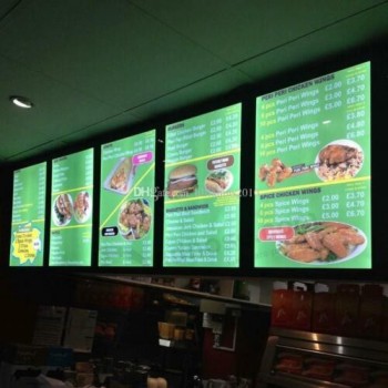 FORMATO A2 LED CORNICE PUBBLICITÀ TAKEAWAY RISTORANTE MENU LIGHT BOX BOARD
