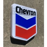 CHEVRON GASOLINE LED LIGHT BOX GARAGE GAS OIL ADVERTISING WALL SIGN AUTOMOBILIA