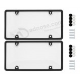 Cubierta de la placa de matrícula transparente ahumada Escudo del marco Coche plano teñido con burbujas