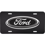 PLACA DE MATRÍCULA DE VEHÍCULO FORD IMPRESA CON ASPECTO DE FIBRA DE CARBONO NEGRO ETIQUETA DE AUTOMÓVIL DE CAMIÓN