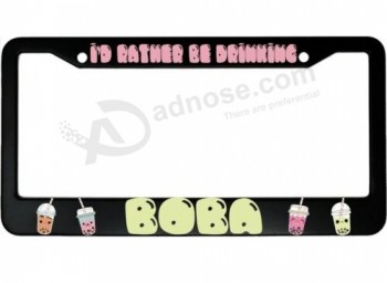 Preferiría estar bebiendo el marco de la placa de matrícula del coche de aluminio Boba