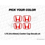 1.75 Inch Center Cap Rim H Logo Decals Sticker for 99 to 06 Civic SI EK EP3 JDM