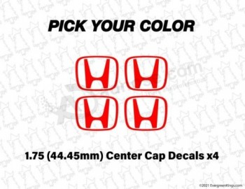 1,75 pollici Center Cap Rim H Logo Decalcomanie Adesivo per 99 a 06 Civic SI EK EP3 JDM