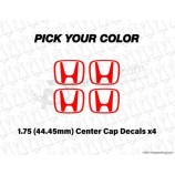 1,75 pouce capuchon central jante h logo autocollants autocollant pour 99 à 06 civic si ek EP3 JDM